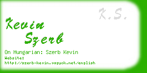 kevin szerb business card